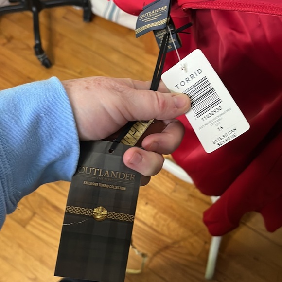 OUTLANDER x TORRID NWT Red Party Dress Plus Size 16 Vneck Swing - Picture 8 of 9